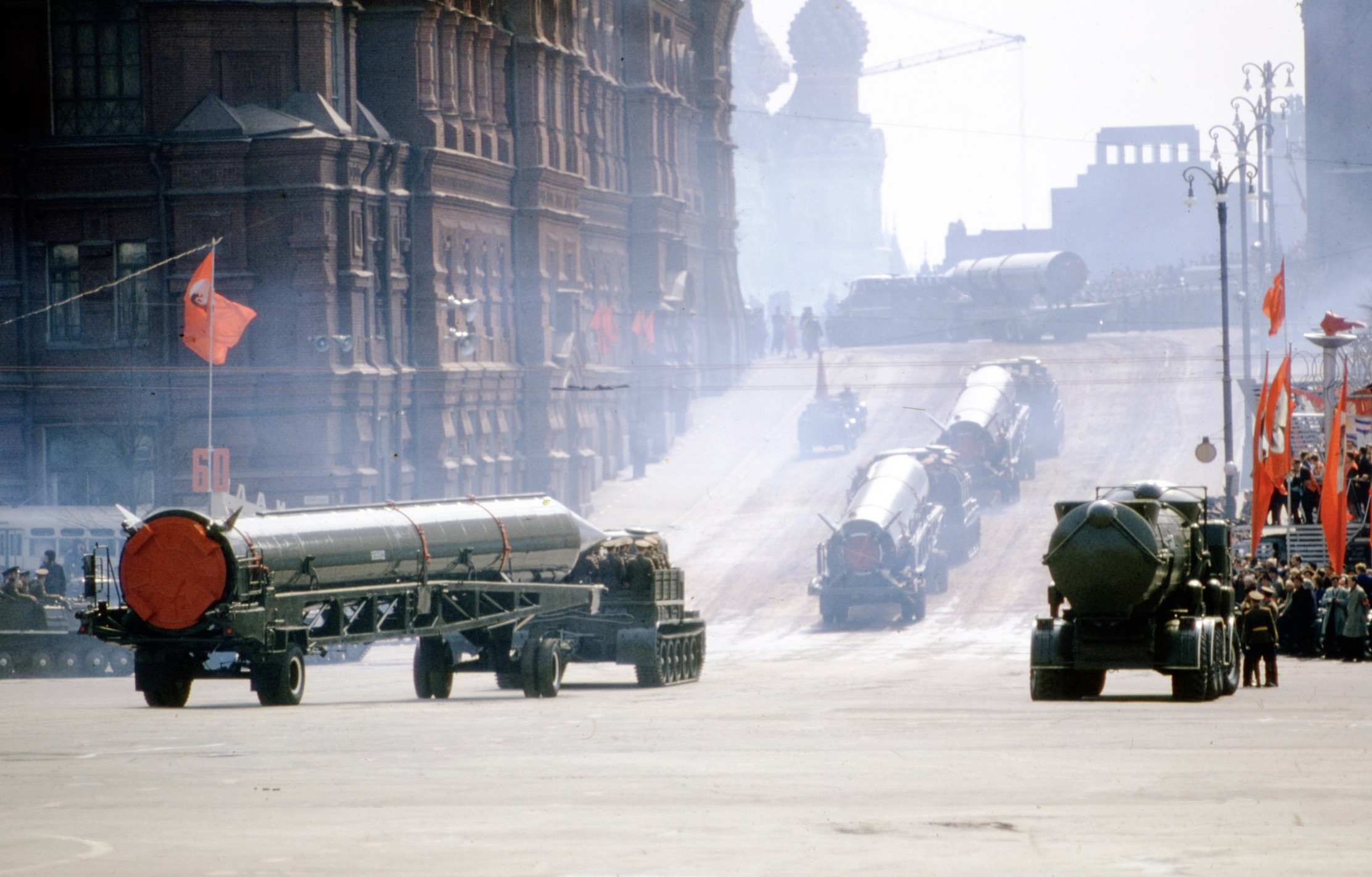 A parade of missiles in Moscow 